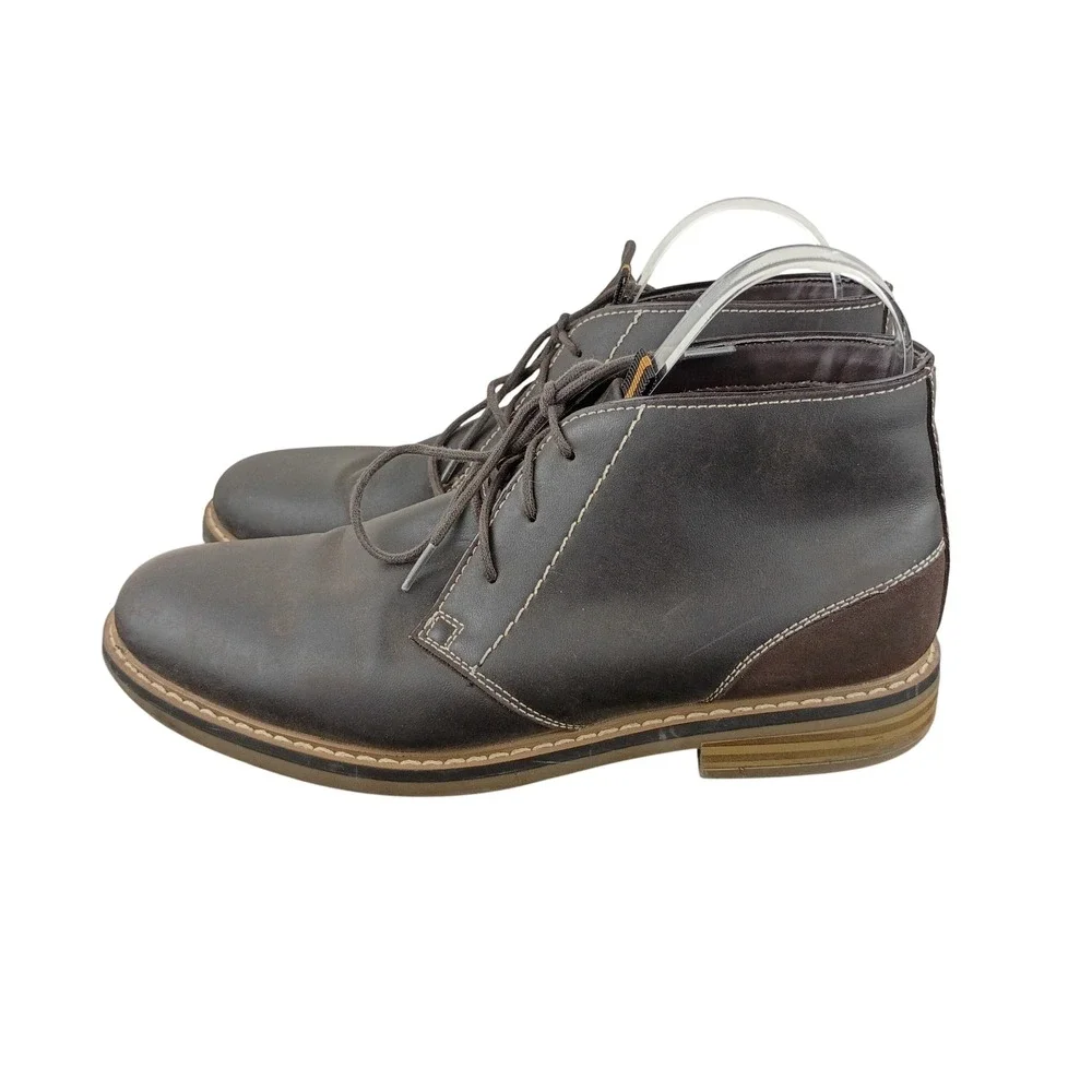Report 2 Andrew Mens Dark Brown Chukka Boots Lace Up Ankle Boot 8M 27940211